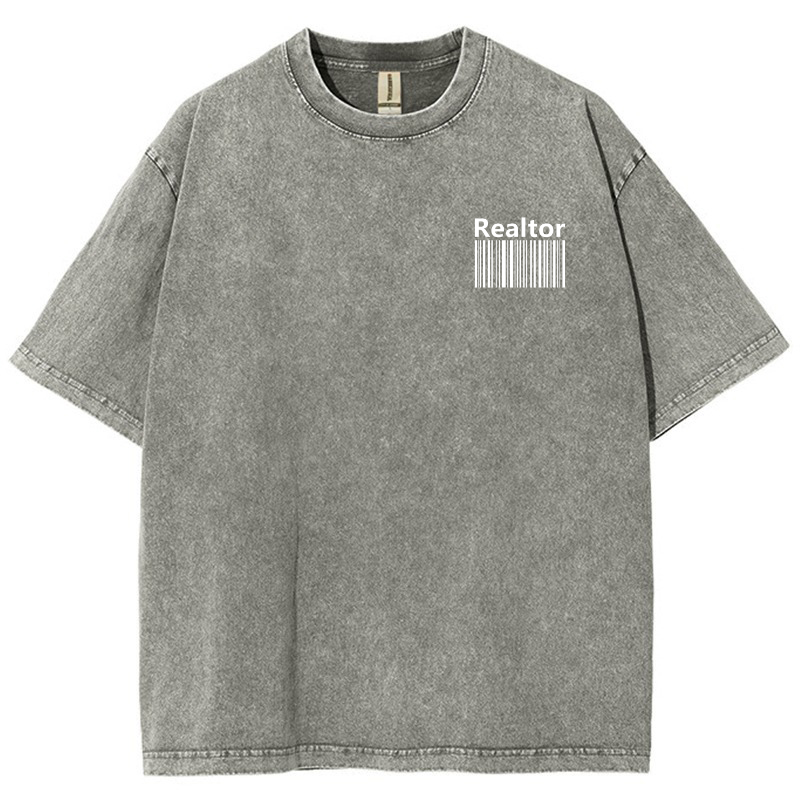 Realtor Vintage Snowflake Washed T-Shirt Customscool