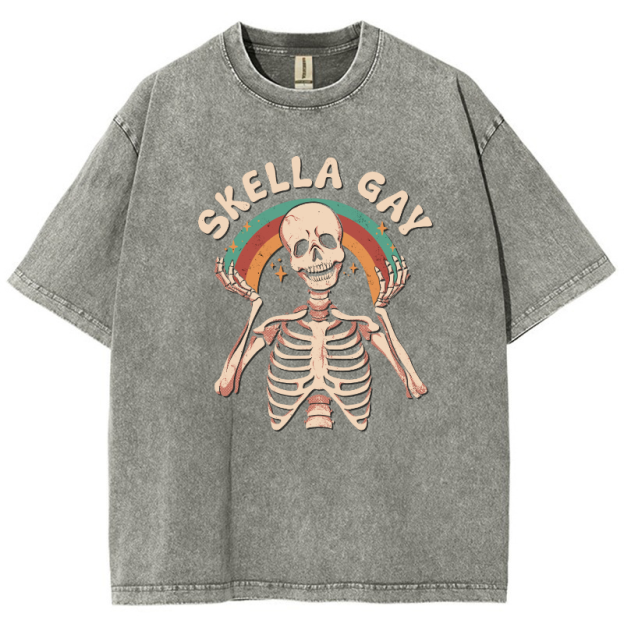 Skella Gay Vintage Snowflake Washed T-Shirt