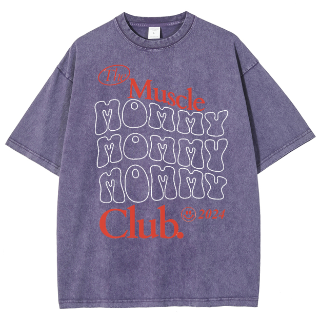 The Muscle Mommy Club Unisex Fit Washed Oversized T-Shirt