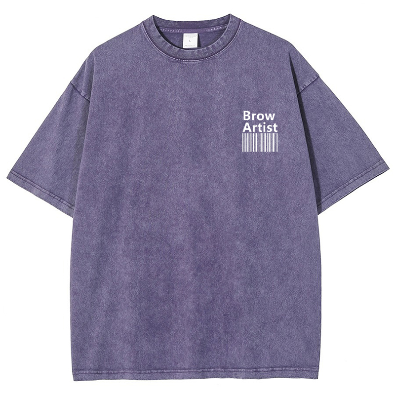 Brow Artist Vintage Snowflake Washed T-Shirt Customscool