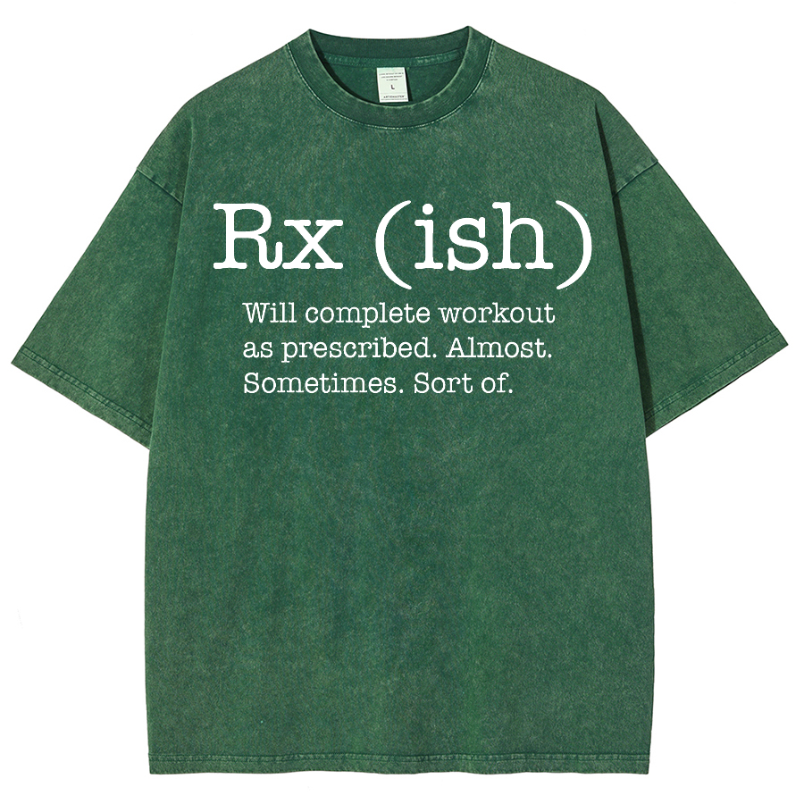 Rx ish Unisex Vintage Washed Short Sleeve T-Shirt