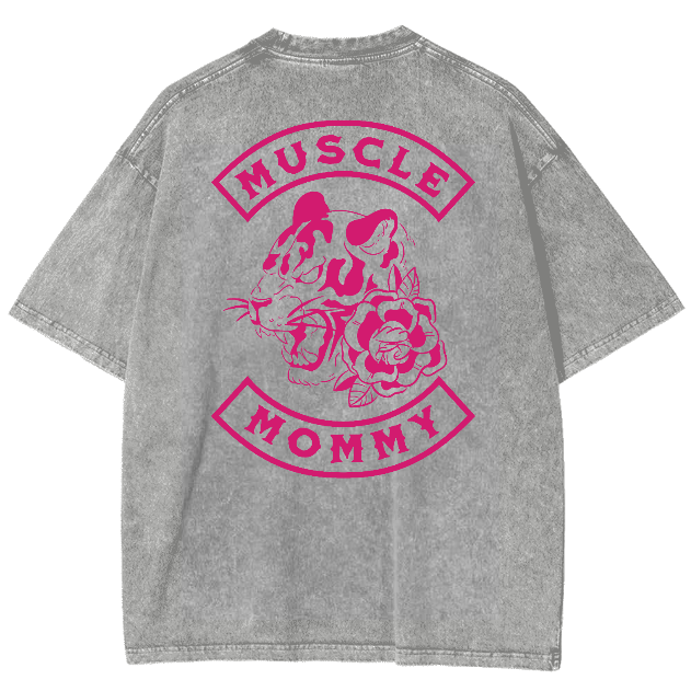 Muscle Mommy Unisex Fit Washed Oversized T-Shirt