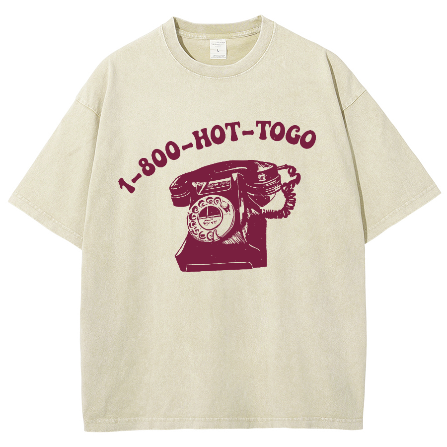 Hot Togo Unisex Fit Washed Oversized T-Shirt