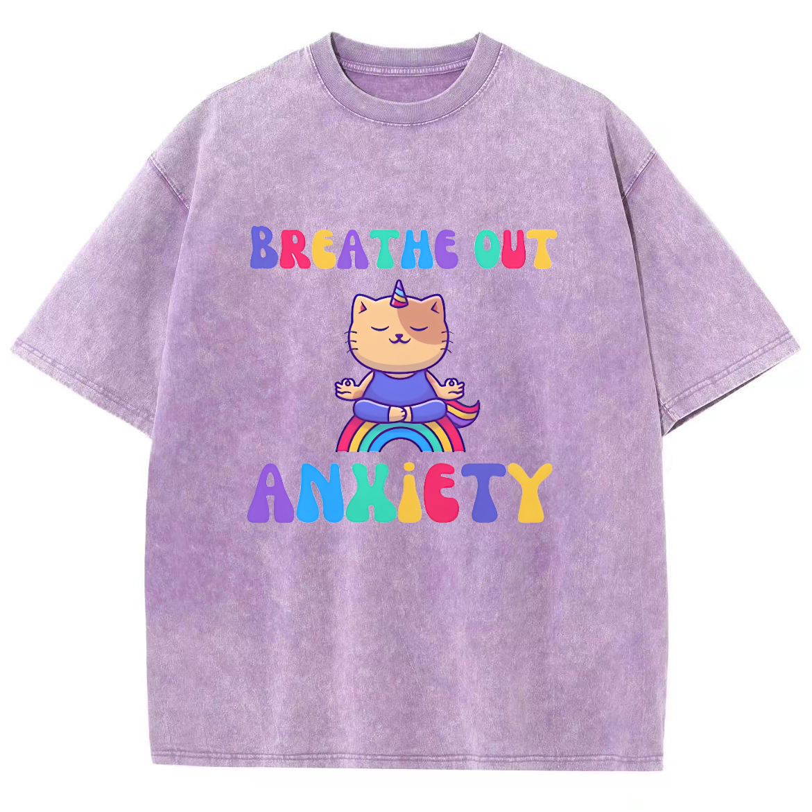 Breath Out  Washed Oversized T-Shirt