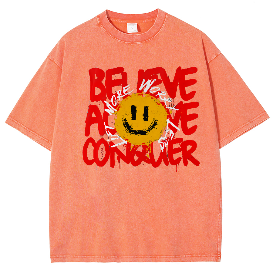 Lift More Worry Less Unisex Fit Washed Oversized T-Shirt