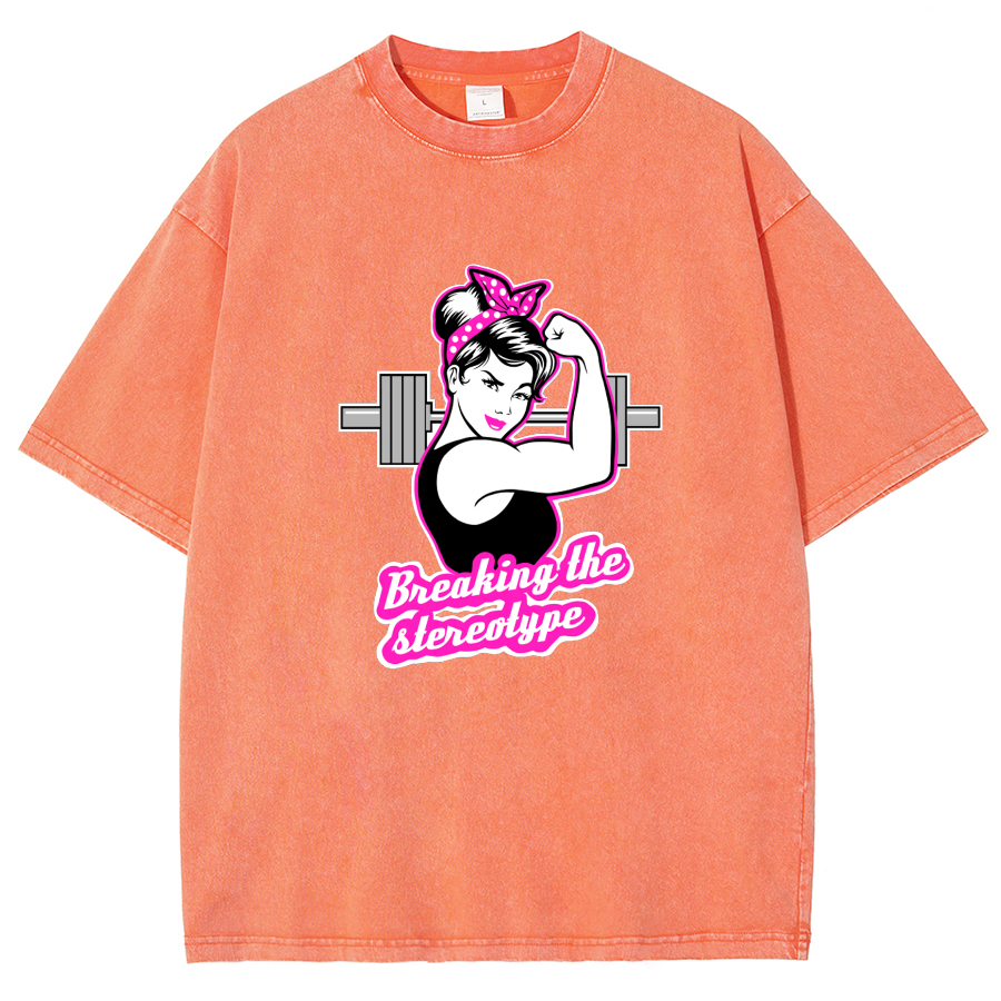 Barbell Girl Unisex Fit Washed T-Shirt
