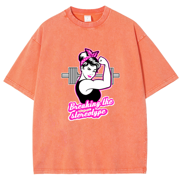 Barbell Girl Unisex Fit Washed T-Shirt