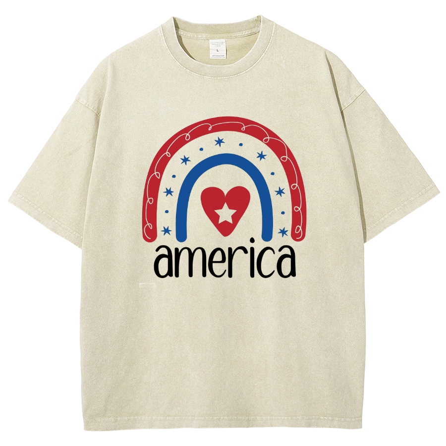 America Washed Oversized T-Shirt