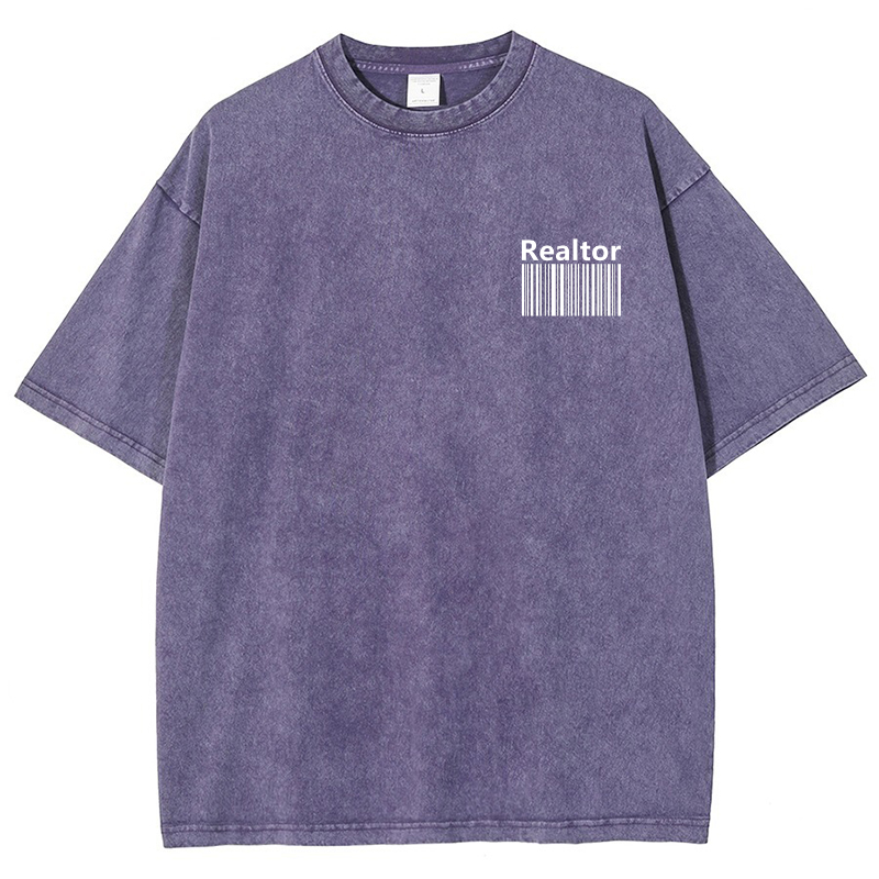 Realtor Vintage Snowflake Washed T-Shirt Customscool