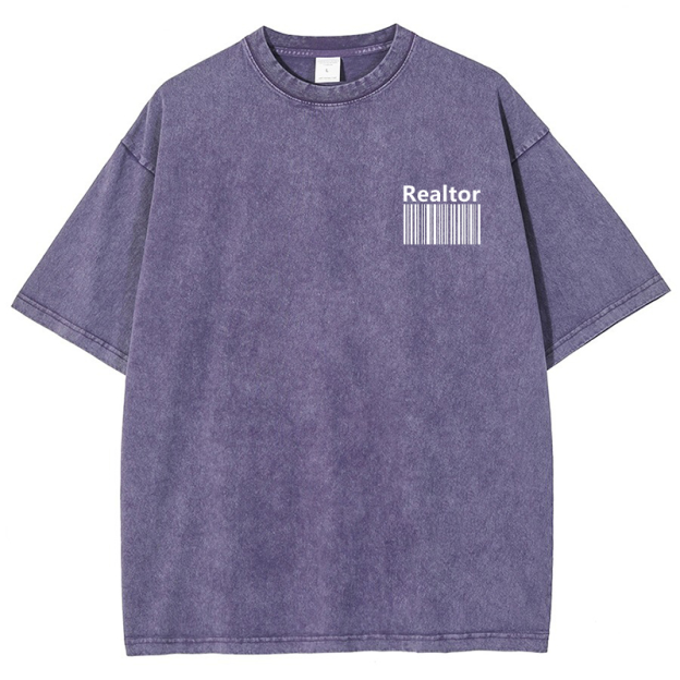 Realtor Vintage Snowflake Washed T-Shirt Customscool