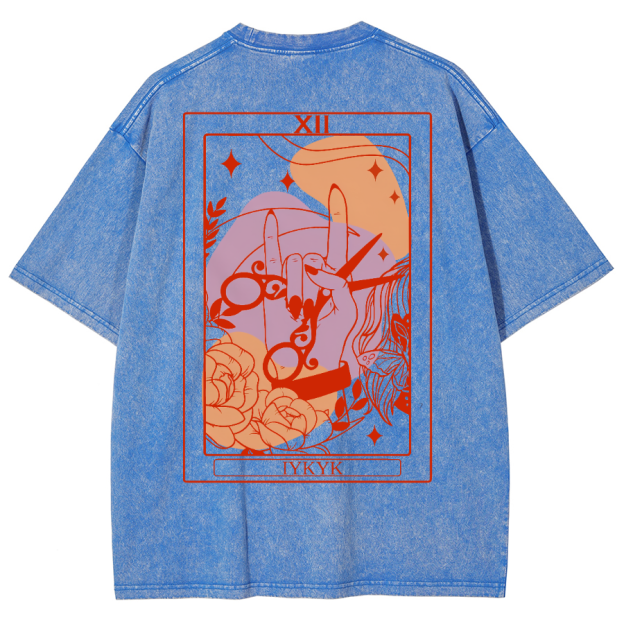IYKYK Lesbian Sapphic Unisex Fit Washed T-Shirt