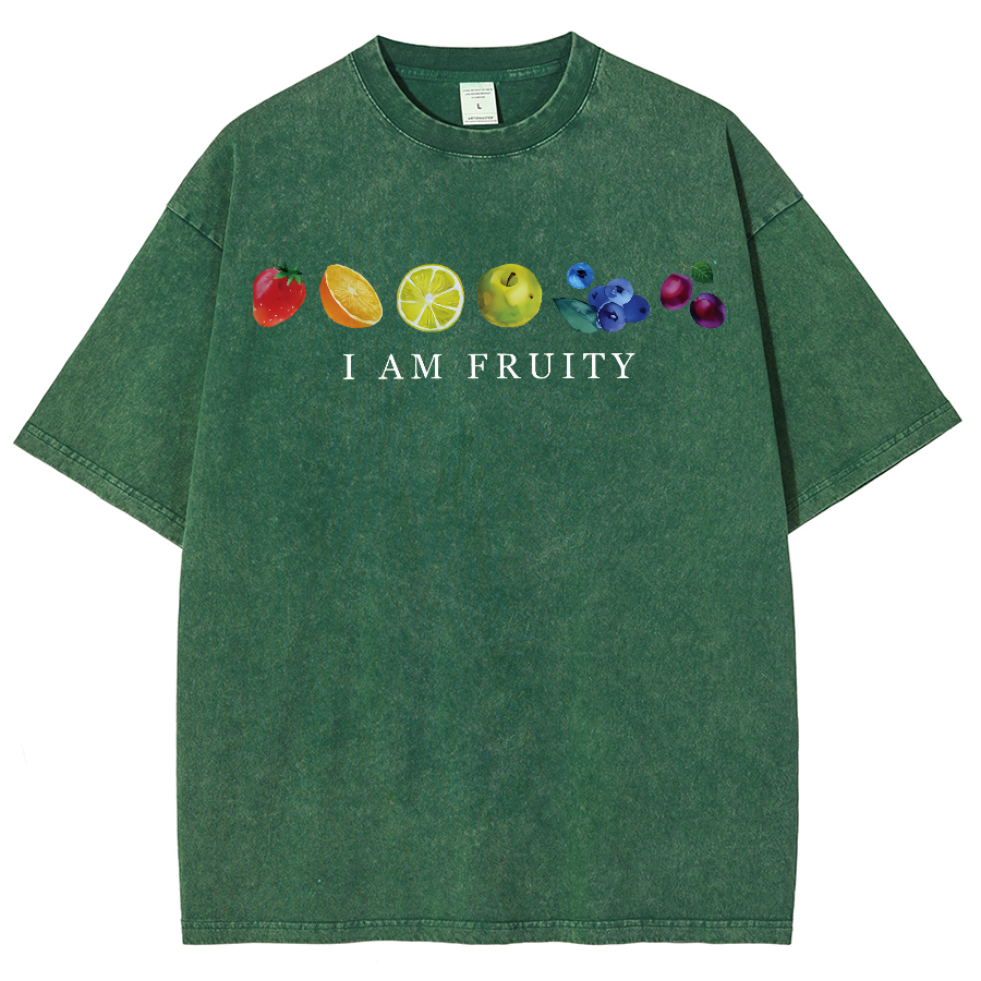 I Am Fruity Washed Oversized T-Shirt