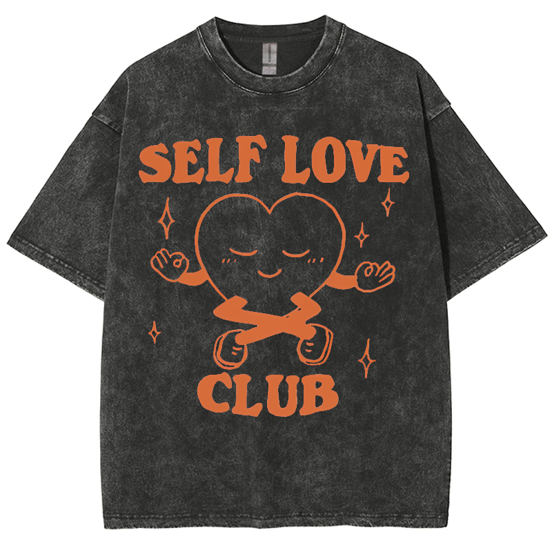 Aesthetic Self Love Unisex Fit Washed Oversized T-Shirt