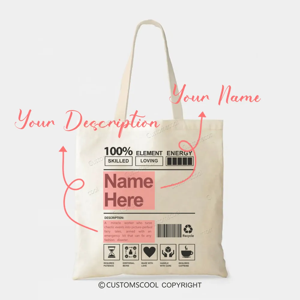 Addcustom Name And Your Description Tote Bag Customscool