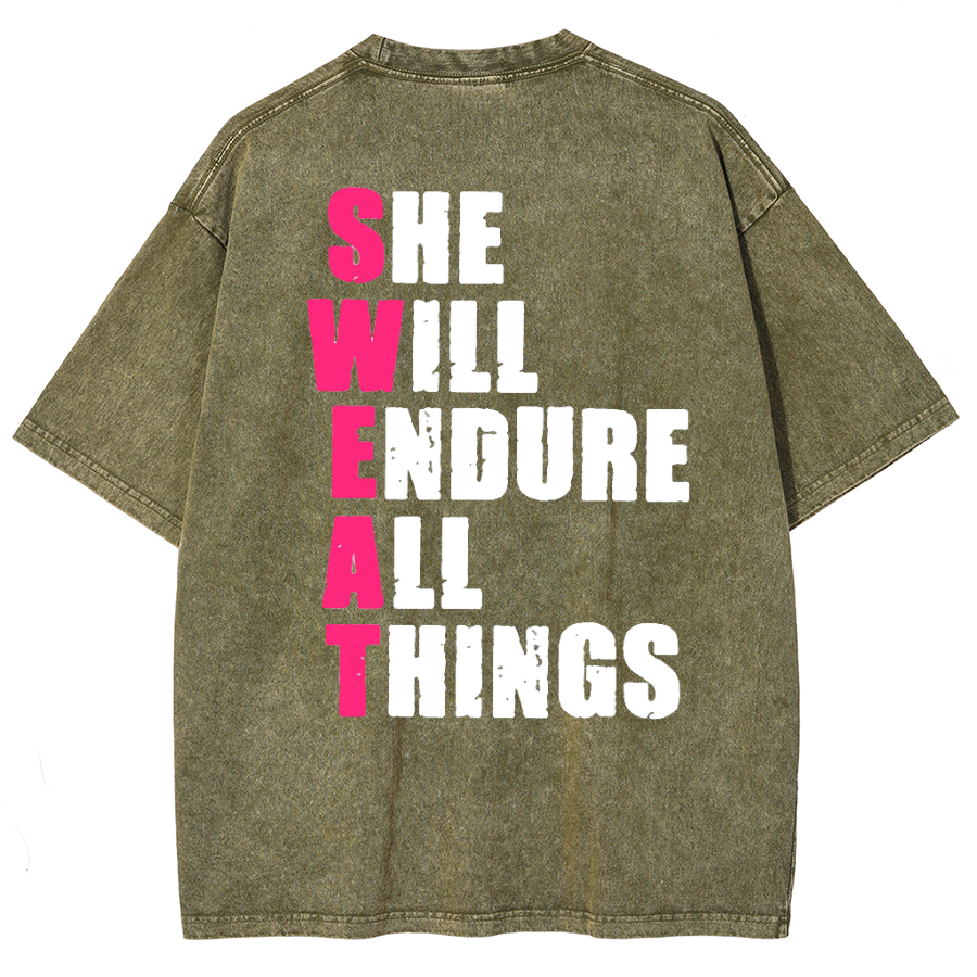 Sweat Unisex Vintage Washed Short Sleeve T-Shirt