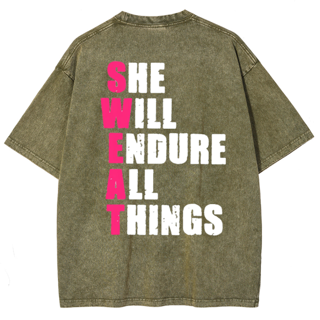Sweat Unisex Vintage Washed Short Sleeve T-Shirt