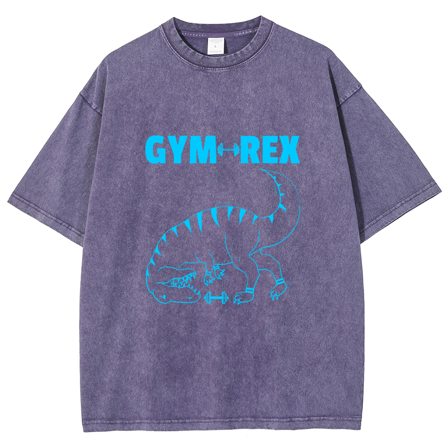 Gym Workout Weights Lifting Unisex Fit Washed T-Shirt