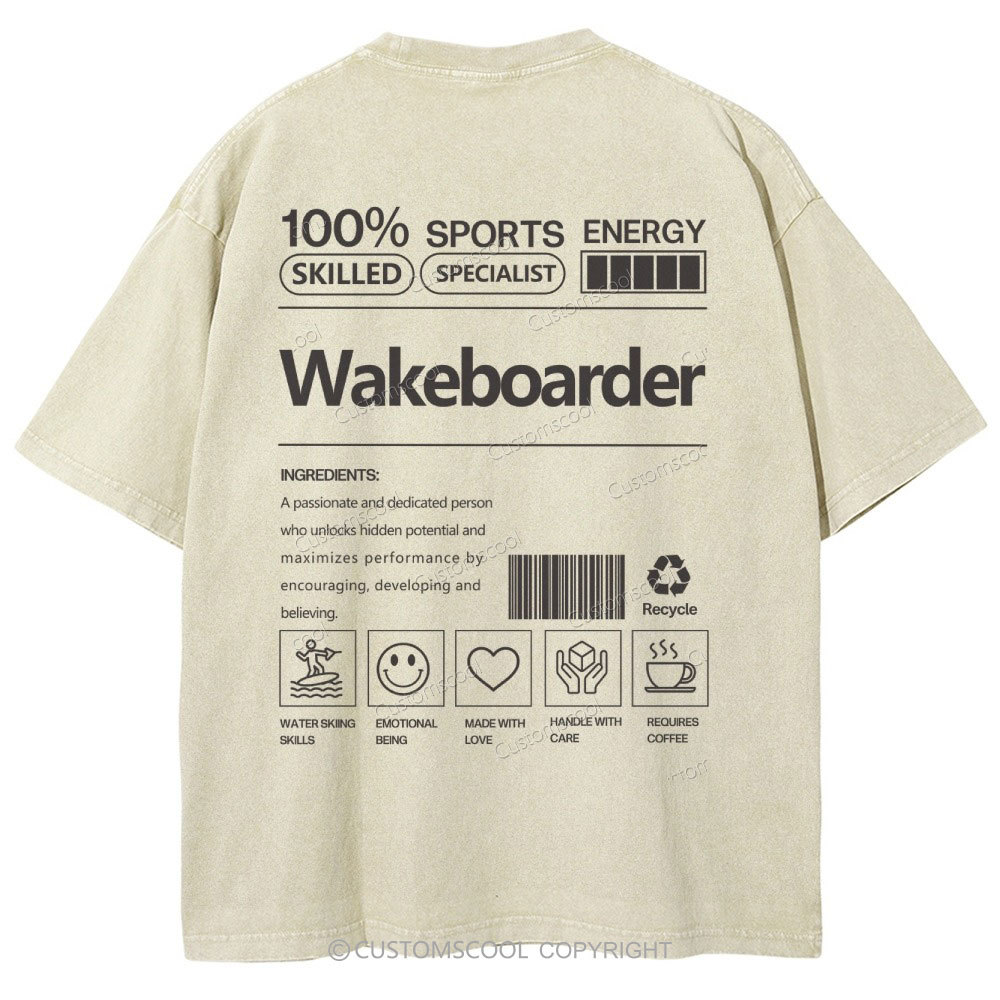 wakeboarder Unisex Fit Washed T-Shirt