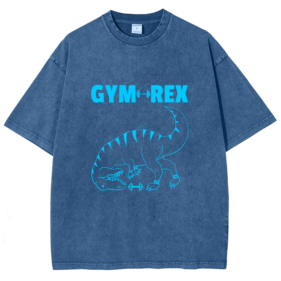 Gym Workout Weights Lifting Unisex Fit Washed T-Shirt