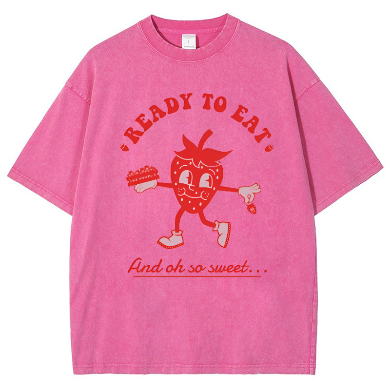 Ready To Eat Vintage Snowflake Washed T-Shirt
