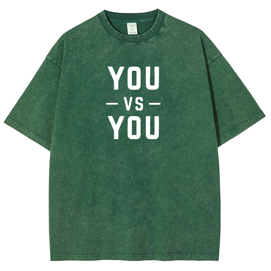 You VS You Unisex Fit Washed Oversized T-Shirt
