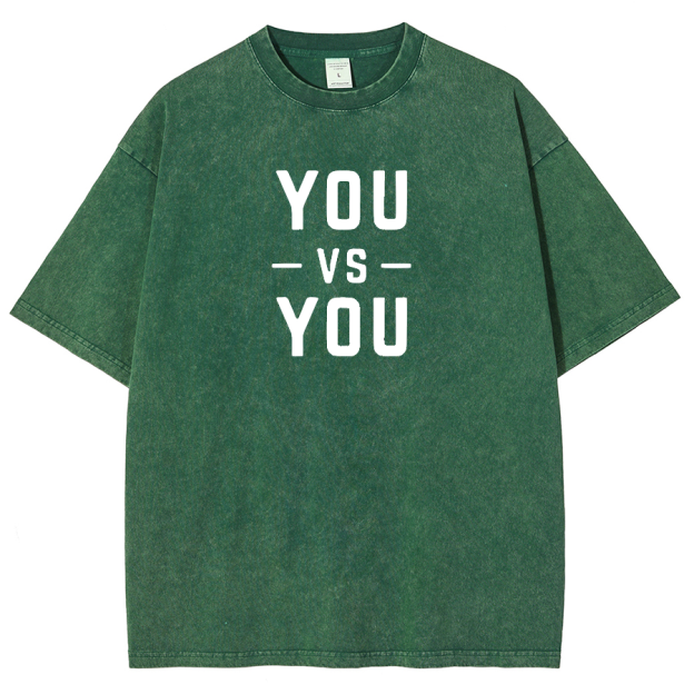 You VS You Unisex Fit Washed Oversized T-Shirt
