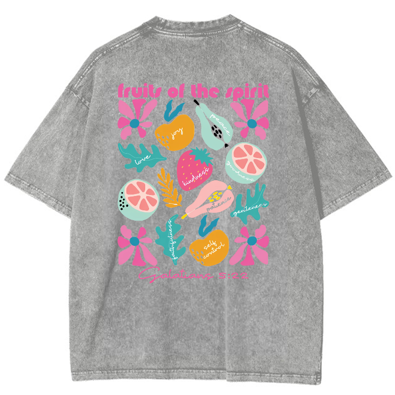 Fruits Of The Sprite Vintage Snowflake Washed T-Shirt