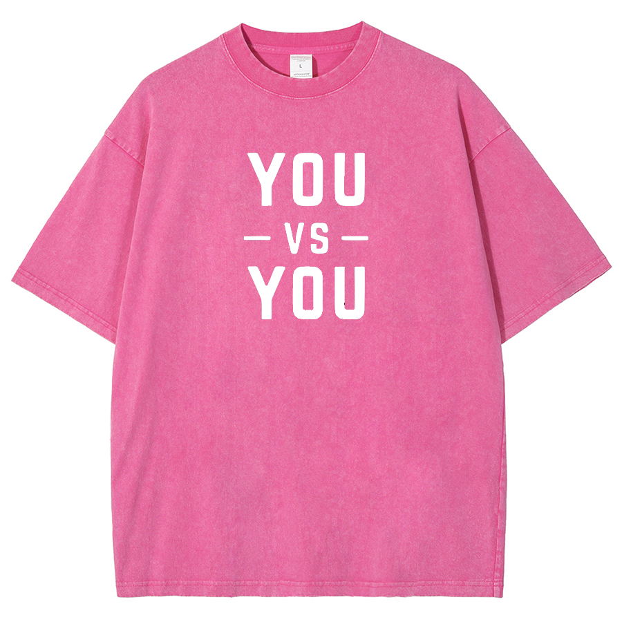 You VS You Unisex Fit Washed Oversized T-Shirt