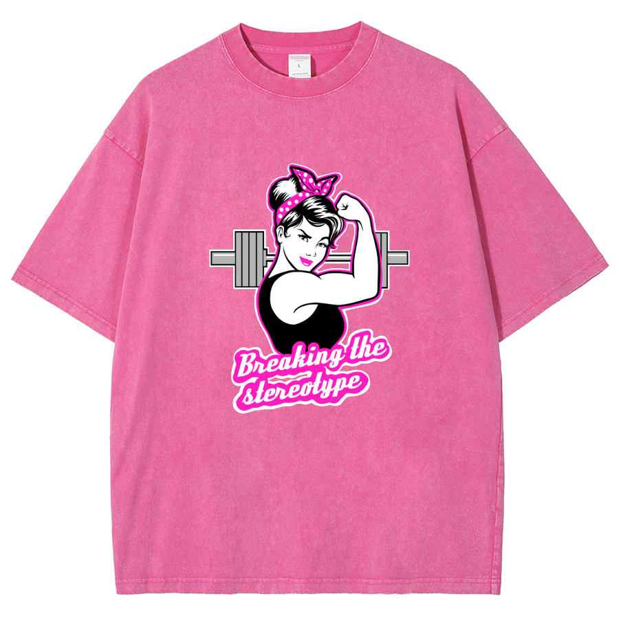 Barbell Girl Unisex Fit Washed T-Shirt