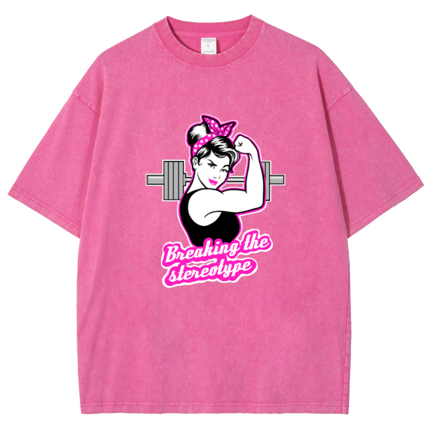 Barbell Girl Unisex Fit Washed T-Shirt