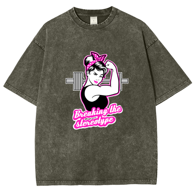 Barbell Girl Unisex Fit Washed T-Shirt