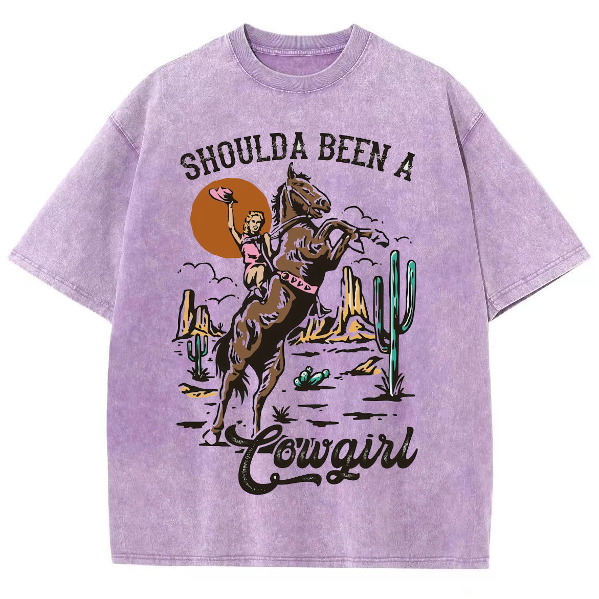 Shoulda Been A Cowgirl Washed Oversized T-Shirt