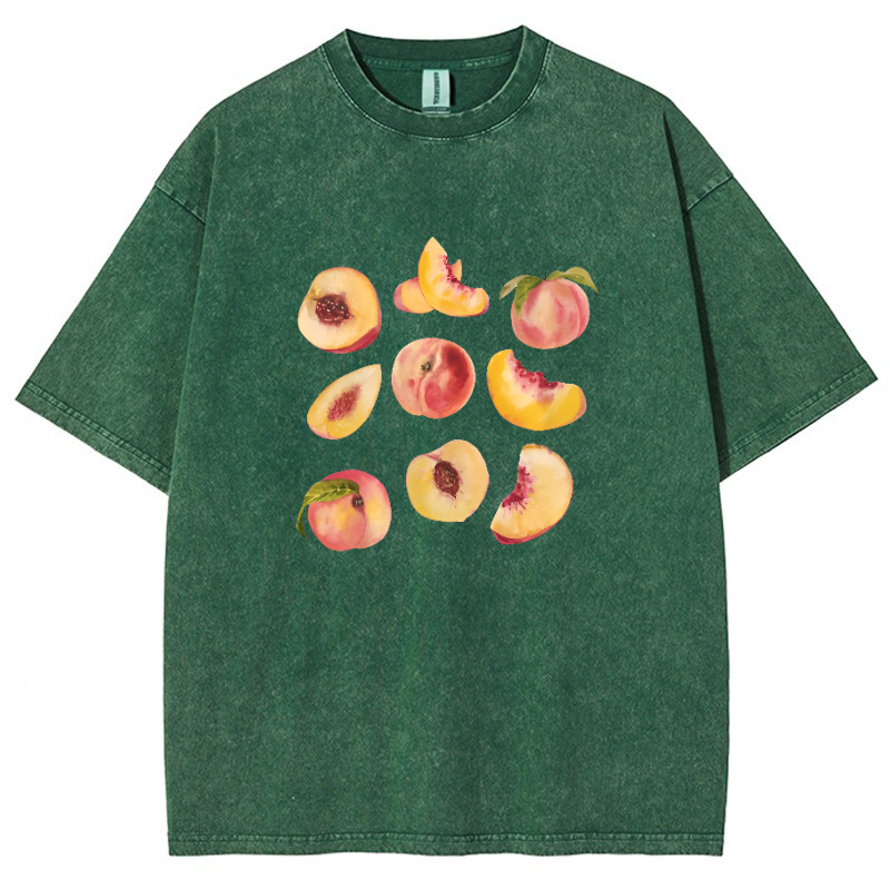 Peach Vintage Snowflake Washed T-Shirt