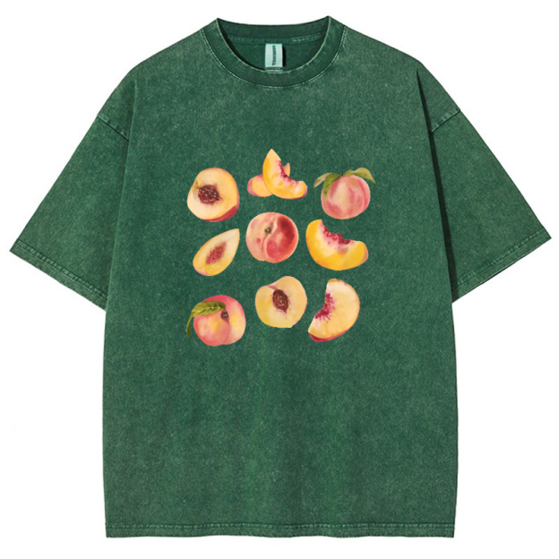 Peach Vintage Snowflake Washed T-Shirt