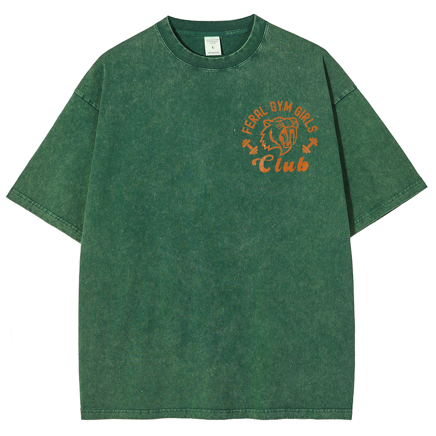 Feral Gym Girl Washed Oversized T-Shirt