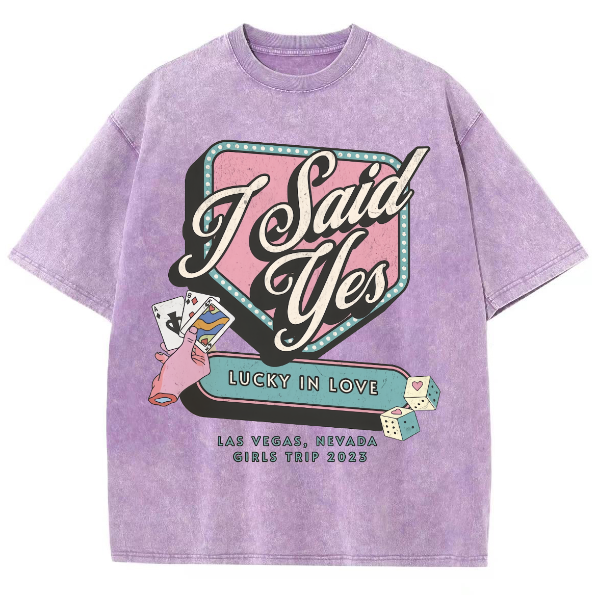 I Said Yes Unisex Fit Washed Oversized T-Shirt