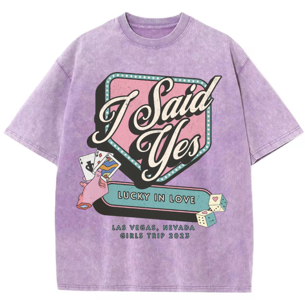 I Said Yes Unisex Fit Washed Oversized T-Shirt