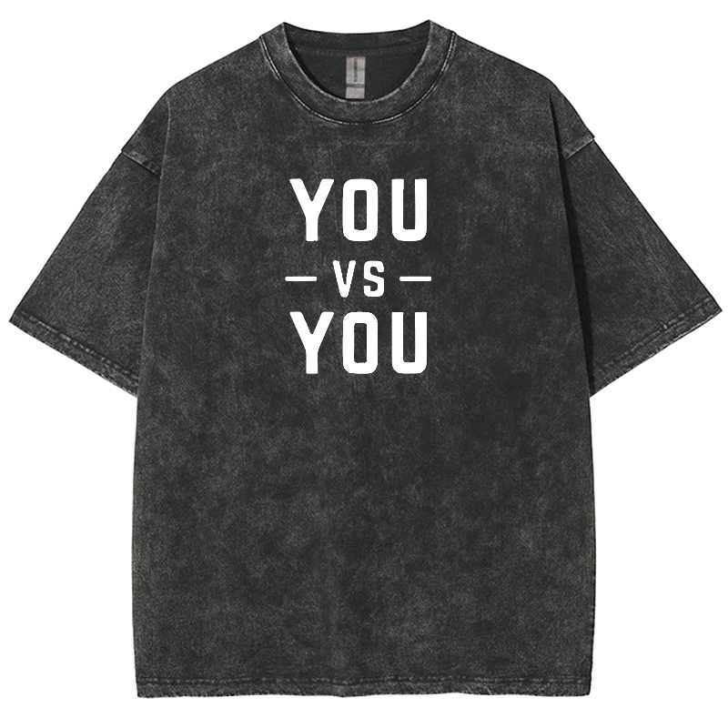 You VS You Unisex Fit Washed Oversized T-Shirt