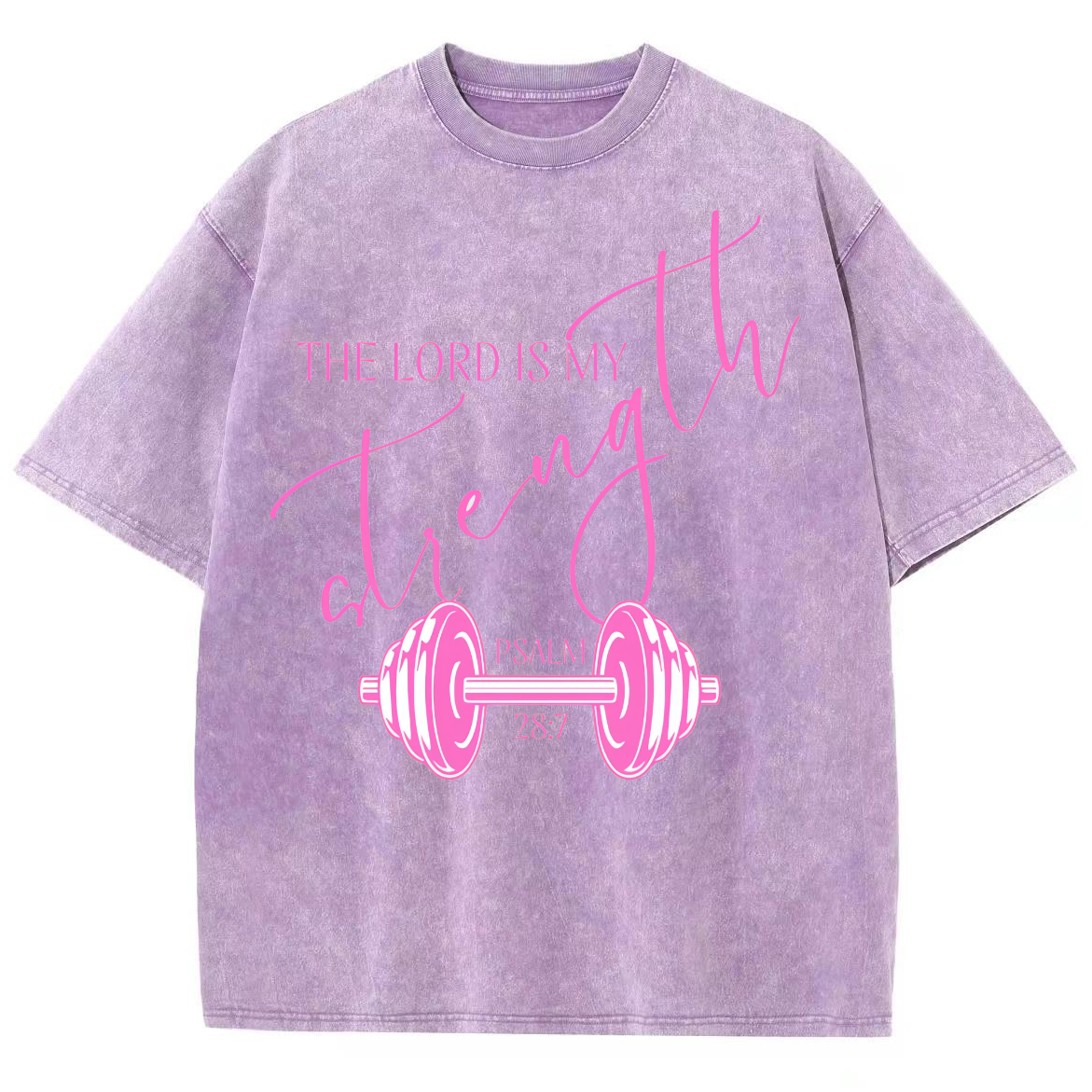 The Lord Is My Strength Unisex Fit Washed Oversized T-Shirt