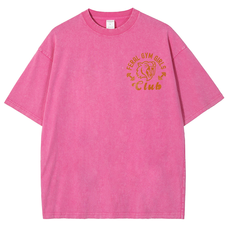 Feral Gym Girl Washed Oversized T-Shirt