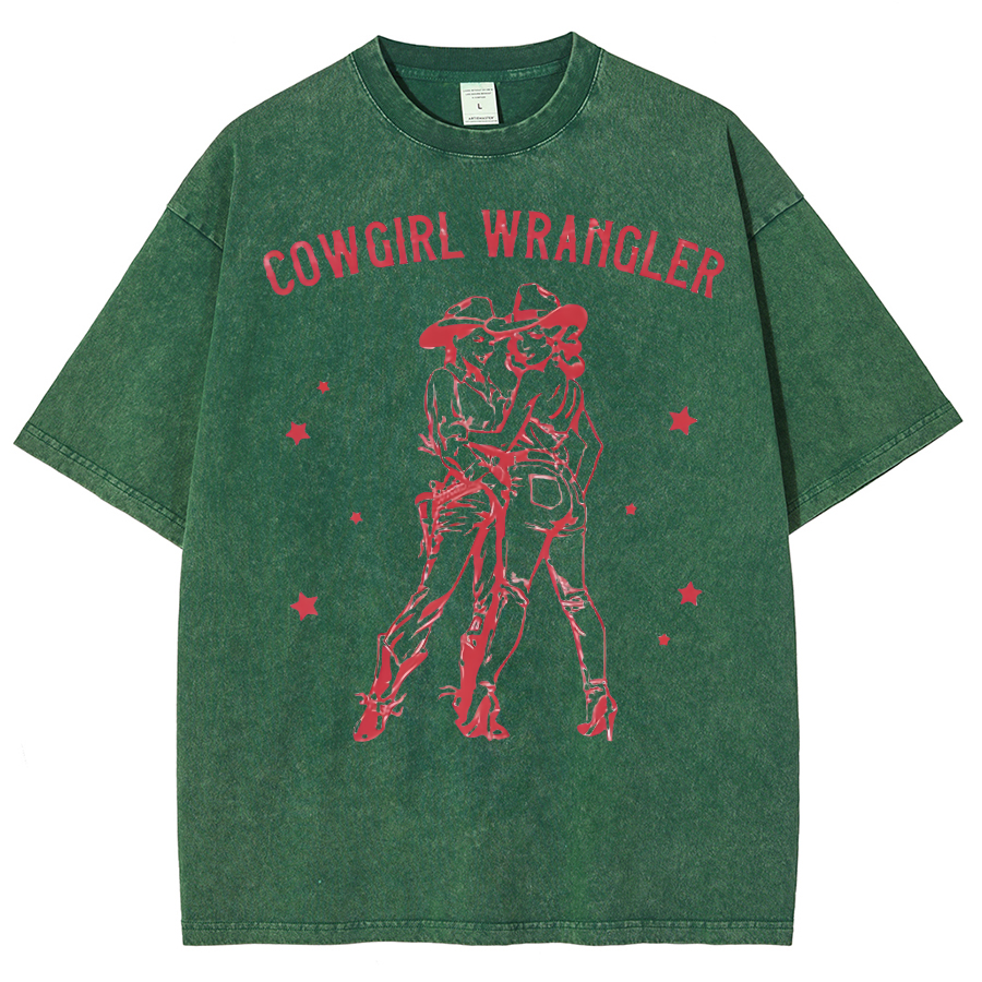 Cowgirl Wrangler Washed Oversized T-Shirt