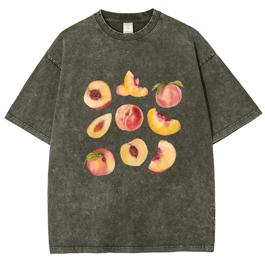 Peach Vintage Unisex Fit Washed T-Shirt