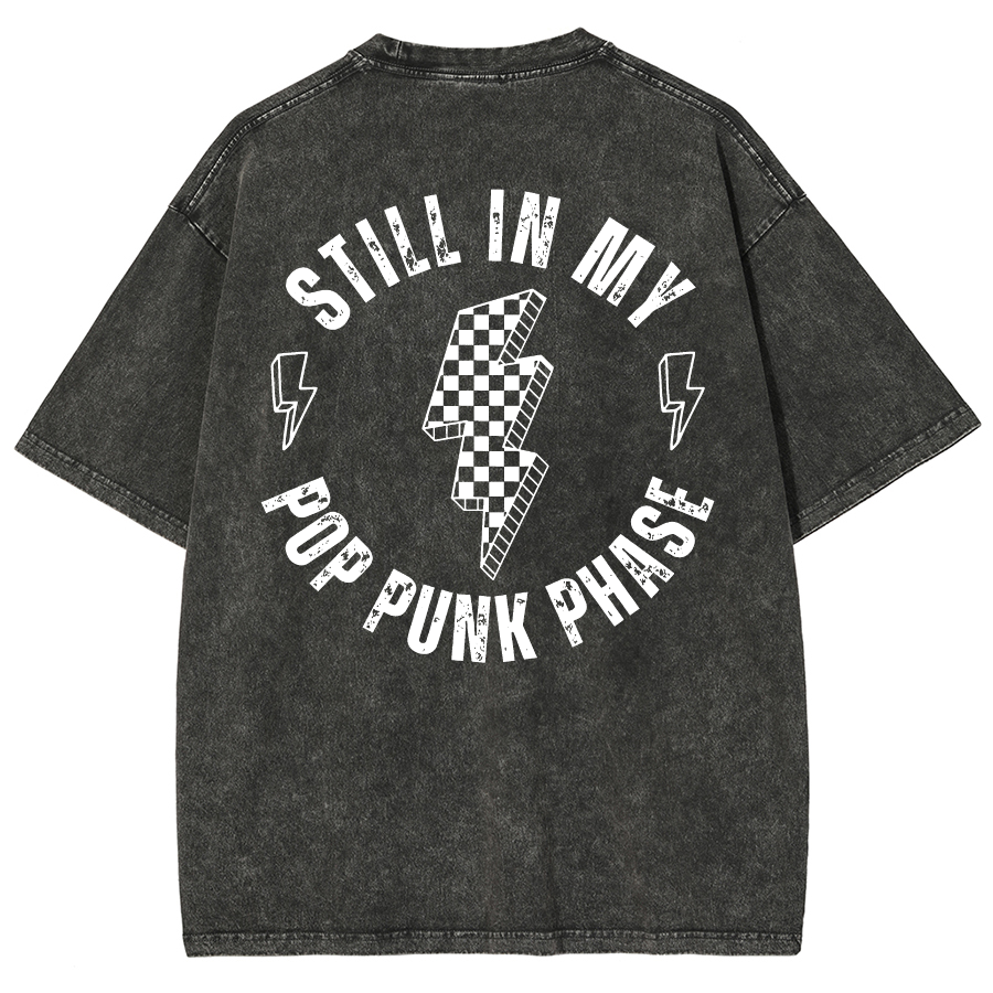 Still In My Pop Punk Phase Unisex Fit Washed Oversized T-Shirt