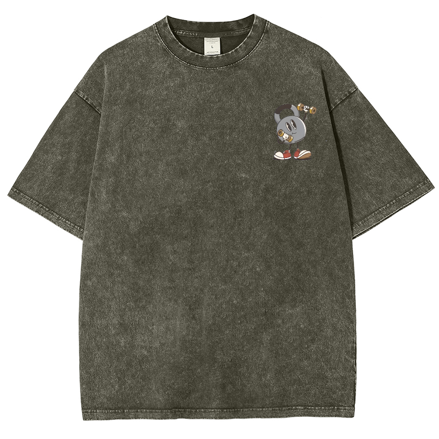 Be Kind Get Lots Of Steps Eat Plenty Of Protein Unisex Fit Washed Oversized T-Shirt