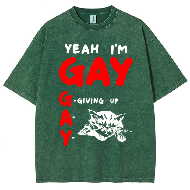 Give Up Vintage Snowflake Washed T-Shirt