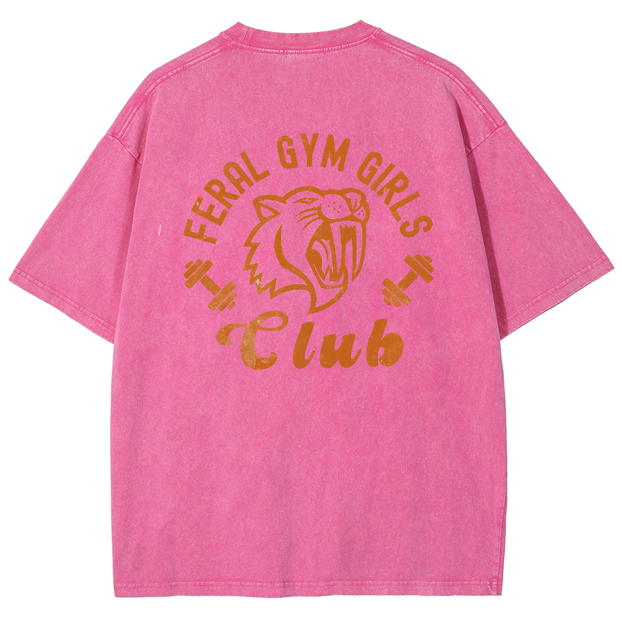Feral Gym Girl Washed Oversized T-Shirt