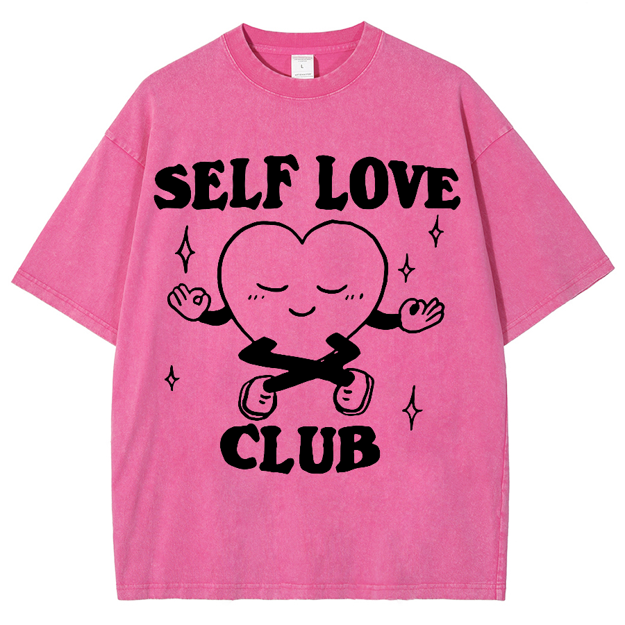 Aesthetic Self Love Unisex Fit Washed Oversized T-Shirt
