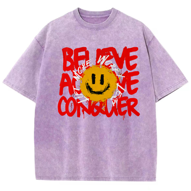 Lift More Worry Less Unisex Fit Washed Oversized T-Shirt