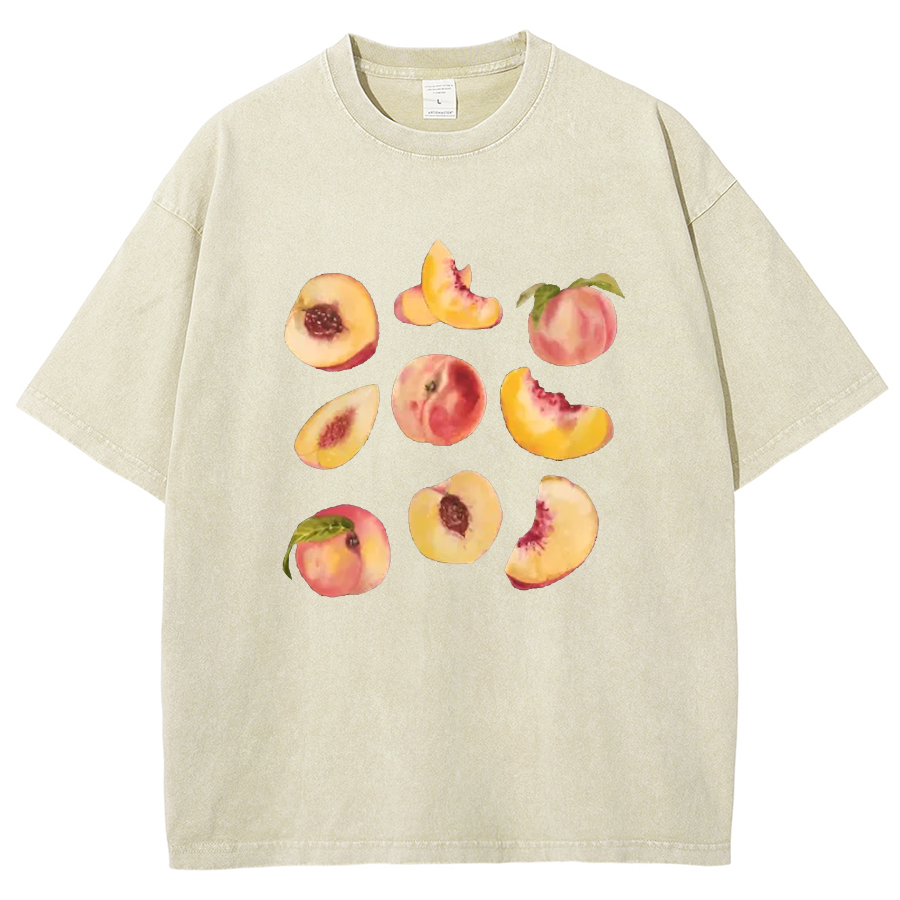 Peach Vintage Unisex Fit Washed T-Shirt