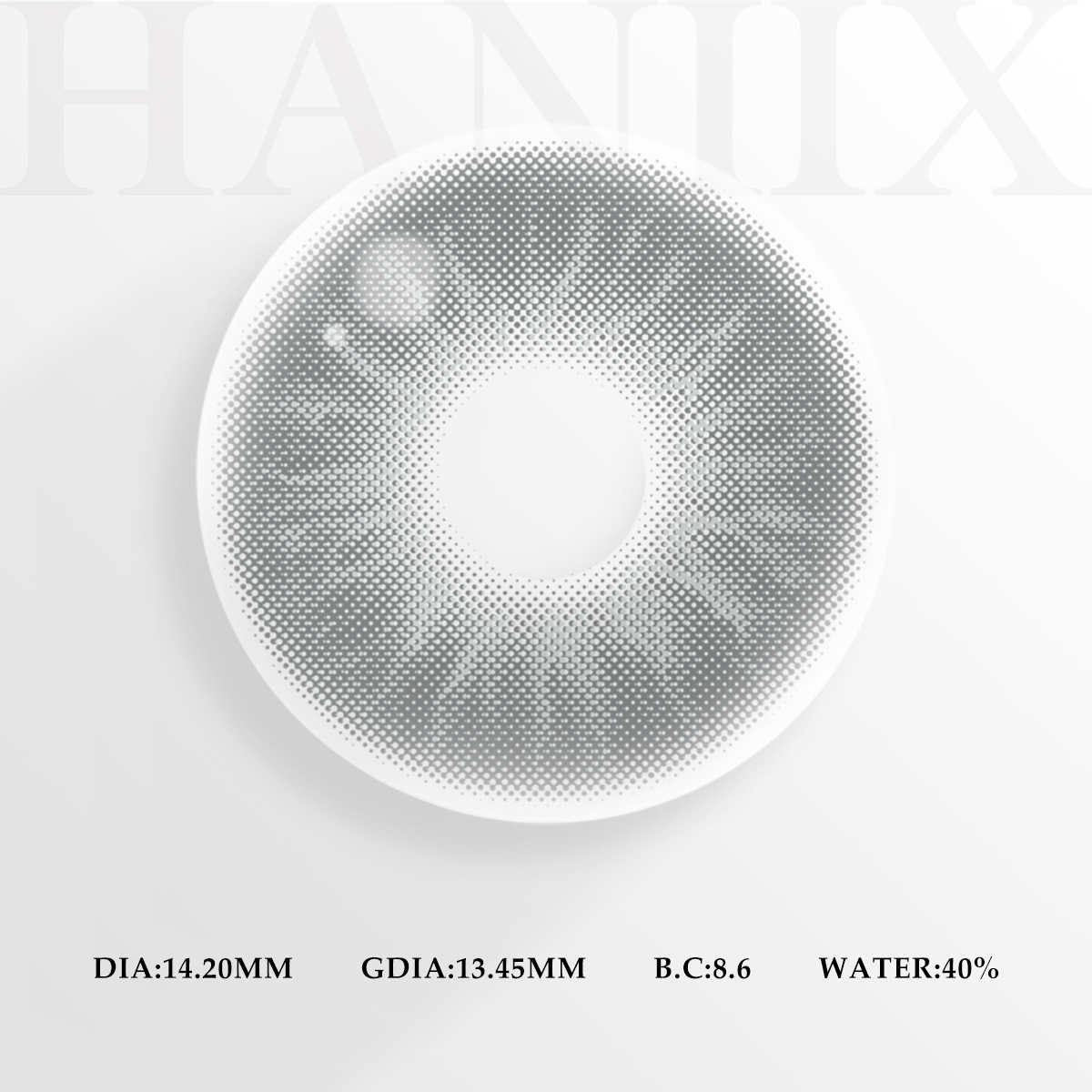 HANIIX Glitter Grey Prescription Colored Contacts